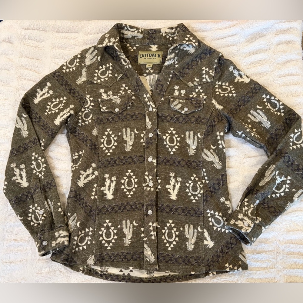 Outback Trading Company Women’s Fay Western Shirt Size S
